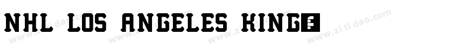 NHL Los Angeles King字体转换